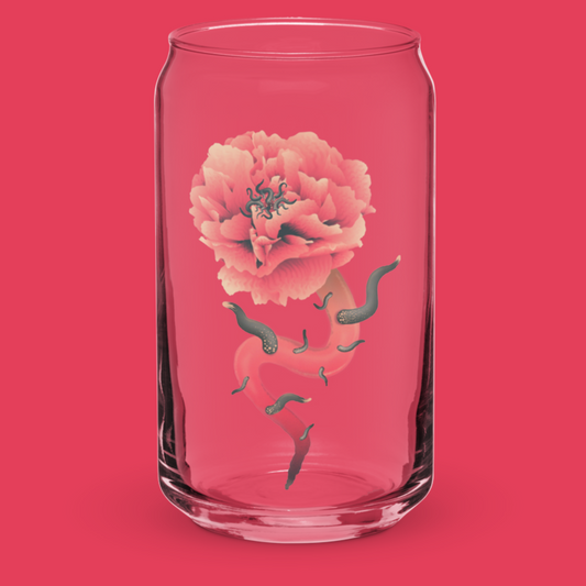 Devil Peony 16 oz. Glass Can