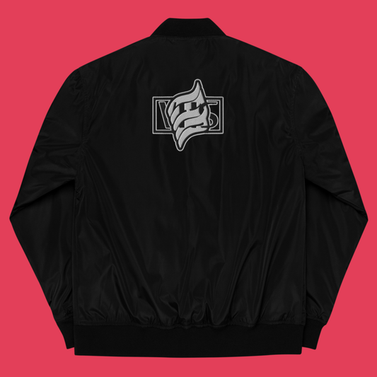 Ian x VHS Logo Embroidered Bomber Jacket