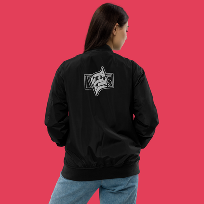 Ian x VHS Logo Embroidered Bomber Jacket