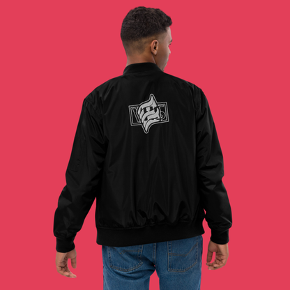 Ian x VHS Logo Embroidered Bomber Jacket