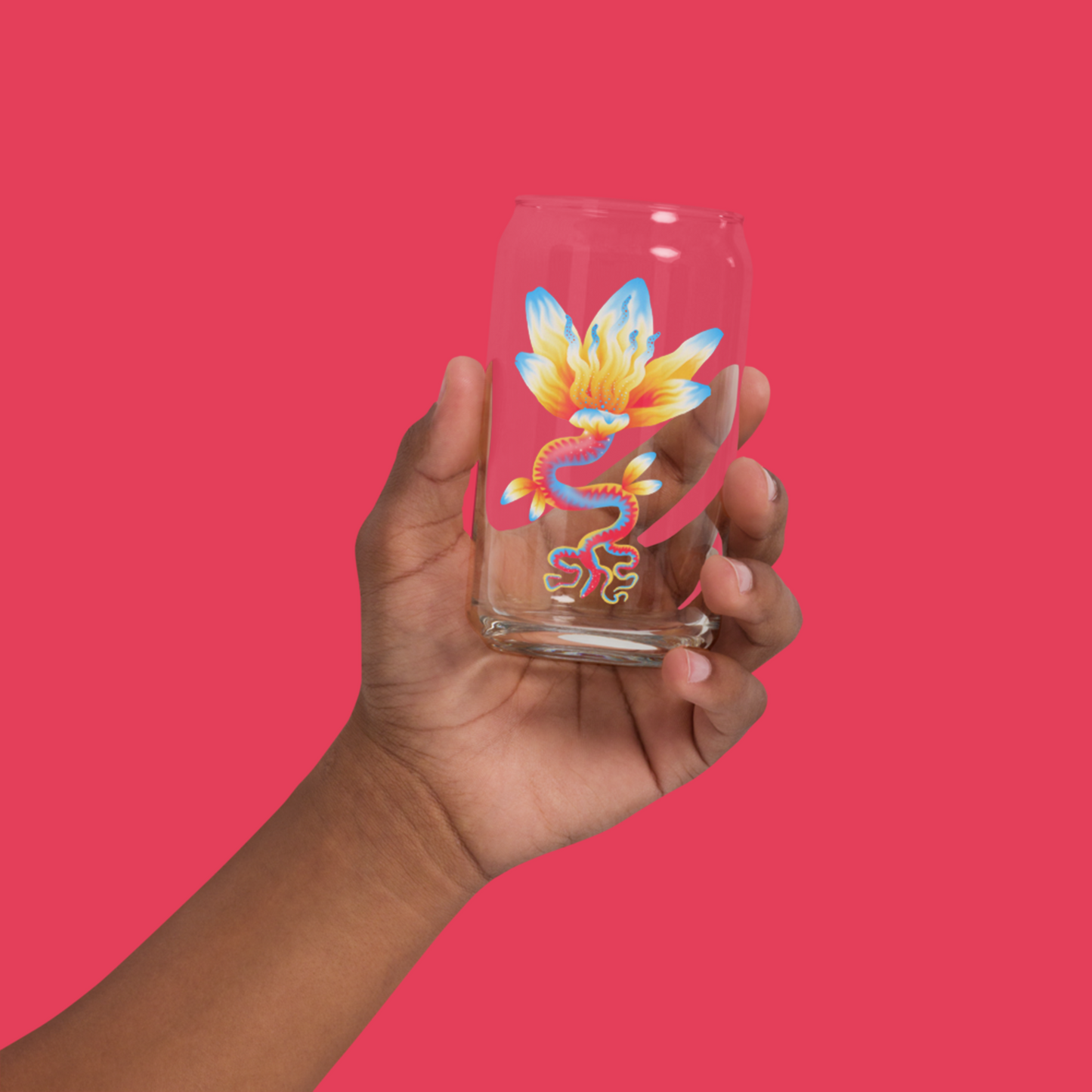 Luminary Lily 16 oz. Glass Can