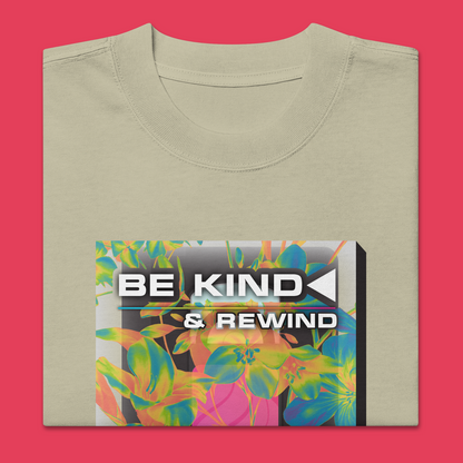 Be Kind & Rewind Oversized faded T-shirt