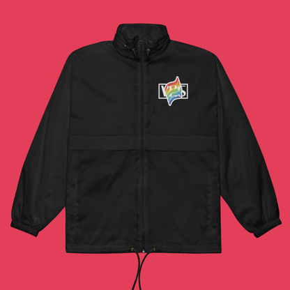 Ian x VHS Logo Embroidered Unisex Windbreaker